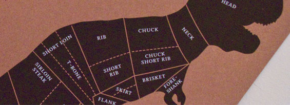 T-rex meat diagram